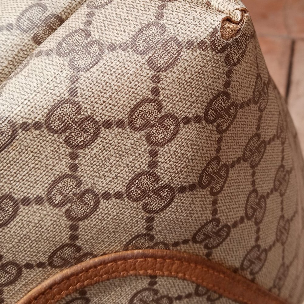 SALE! Vintage Gucci Sherry Line Guccissima Monogram Leather Tote Shoulder Bag - Picture 14 of 16